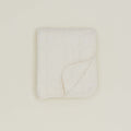 Simple Linen Quilted Throw - Ivory