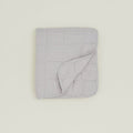 Simple Linen Quilted Throw - Light Grey