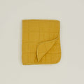 Simple Linen Quilted Throw - Mustard