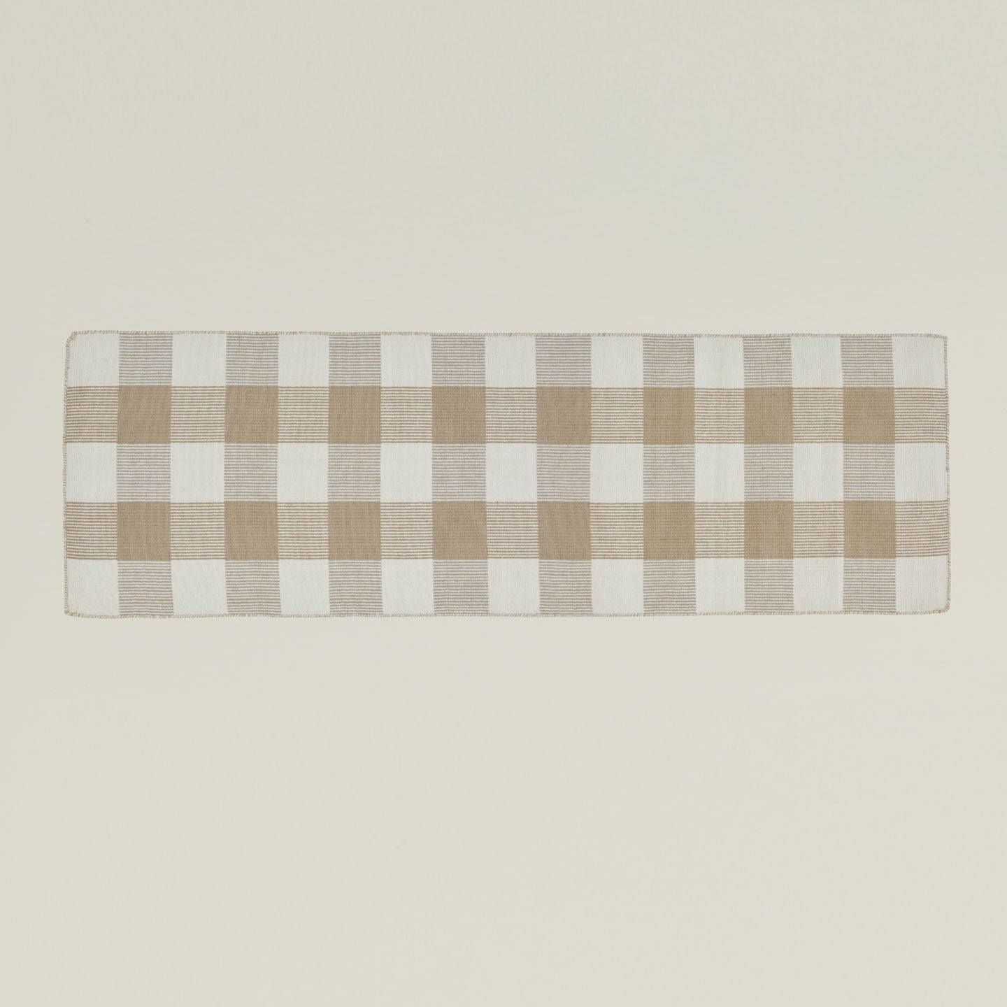 Simple Plaid Runner - Ivory/Flax