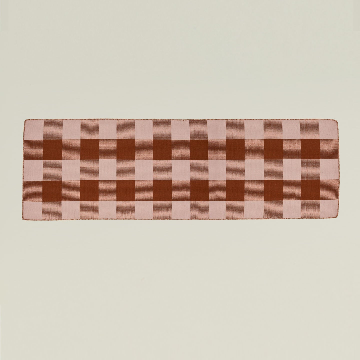 Simple Plaid Runner - Blush/Terracotta