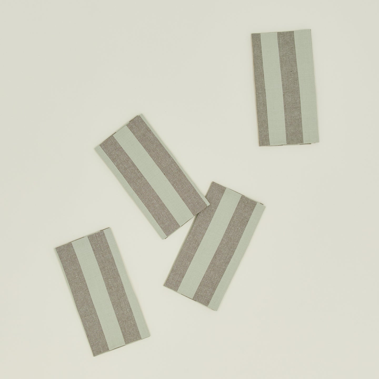 Essential Striped Dinner Napkin, Set of 4 - Sage/Olive