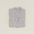 Simple Waffle Bathrobe - Light Grey