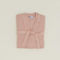 Simple Waffle Bathrobe - Blush