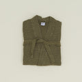 Simple Waffle Bathrobe - Olive