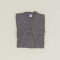 Simple Waffle Bathrobe - Dark Grey