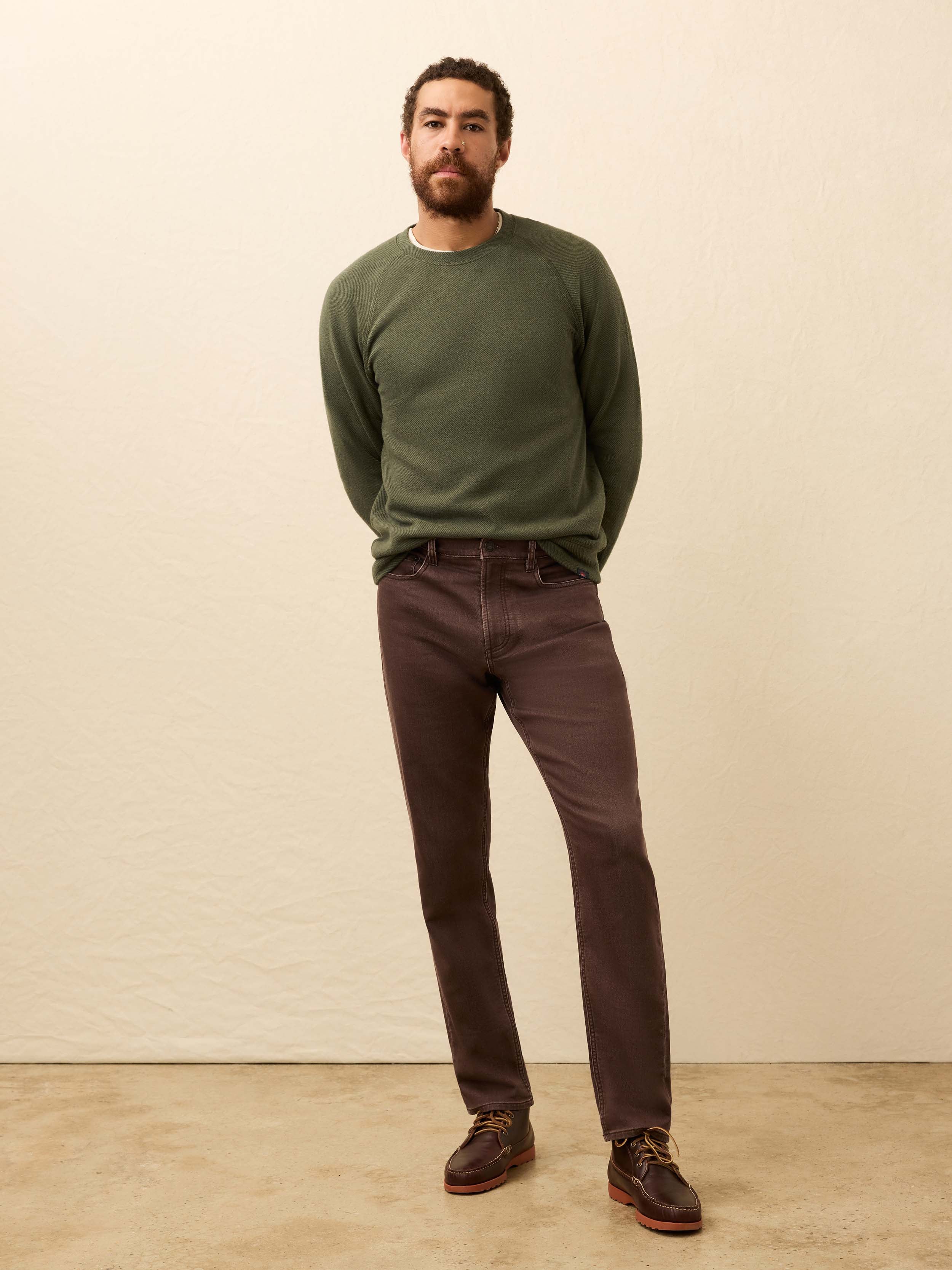 Stretch Terry 5-Pocket Pant - Northern Brown