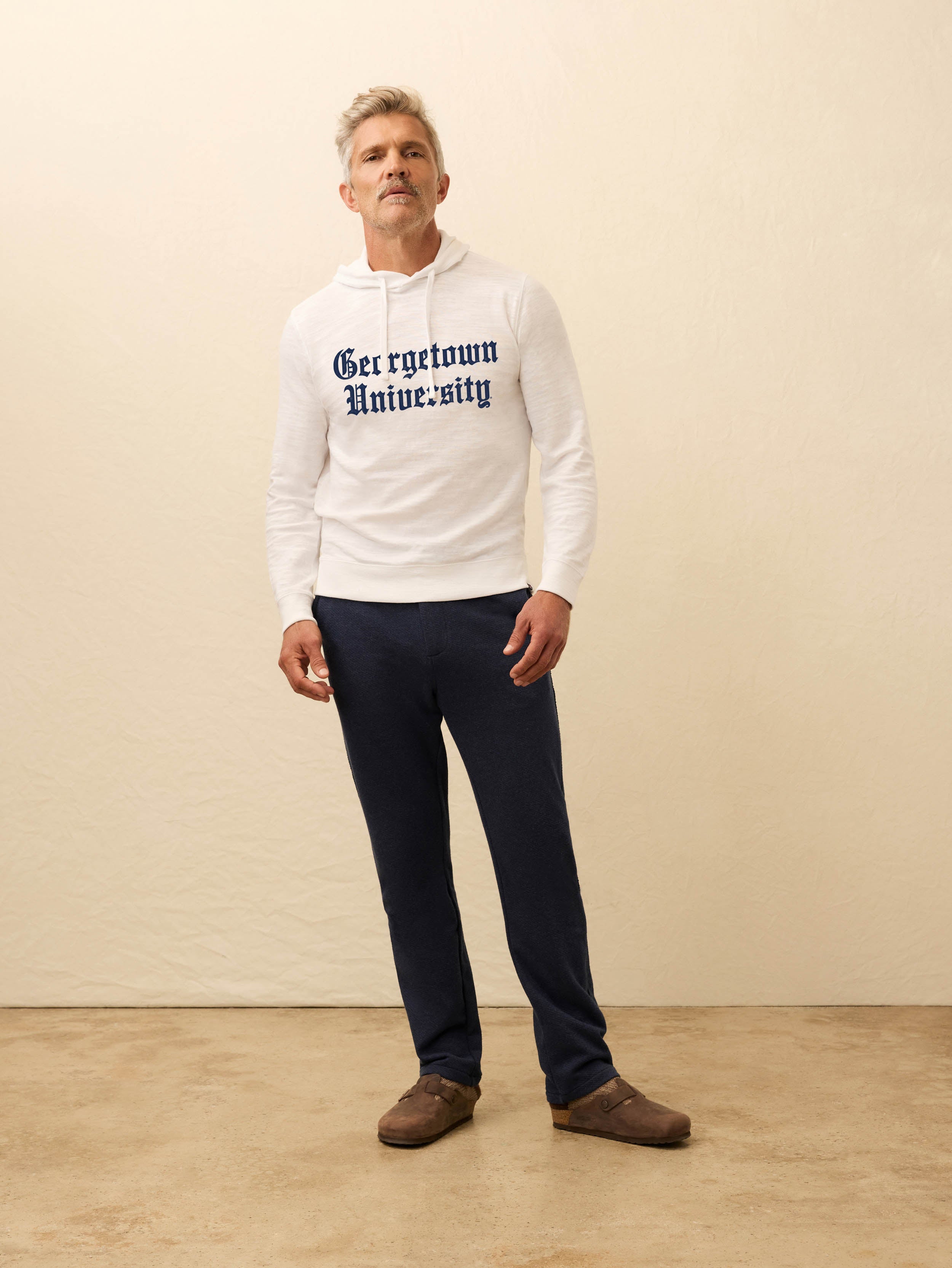 Georgetown Sunwashed Organic Hoodie - White