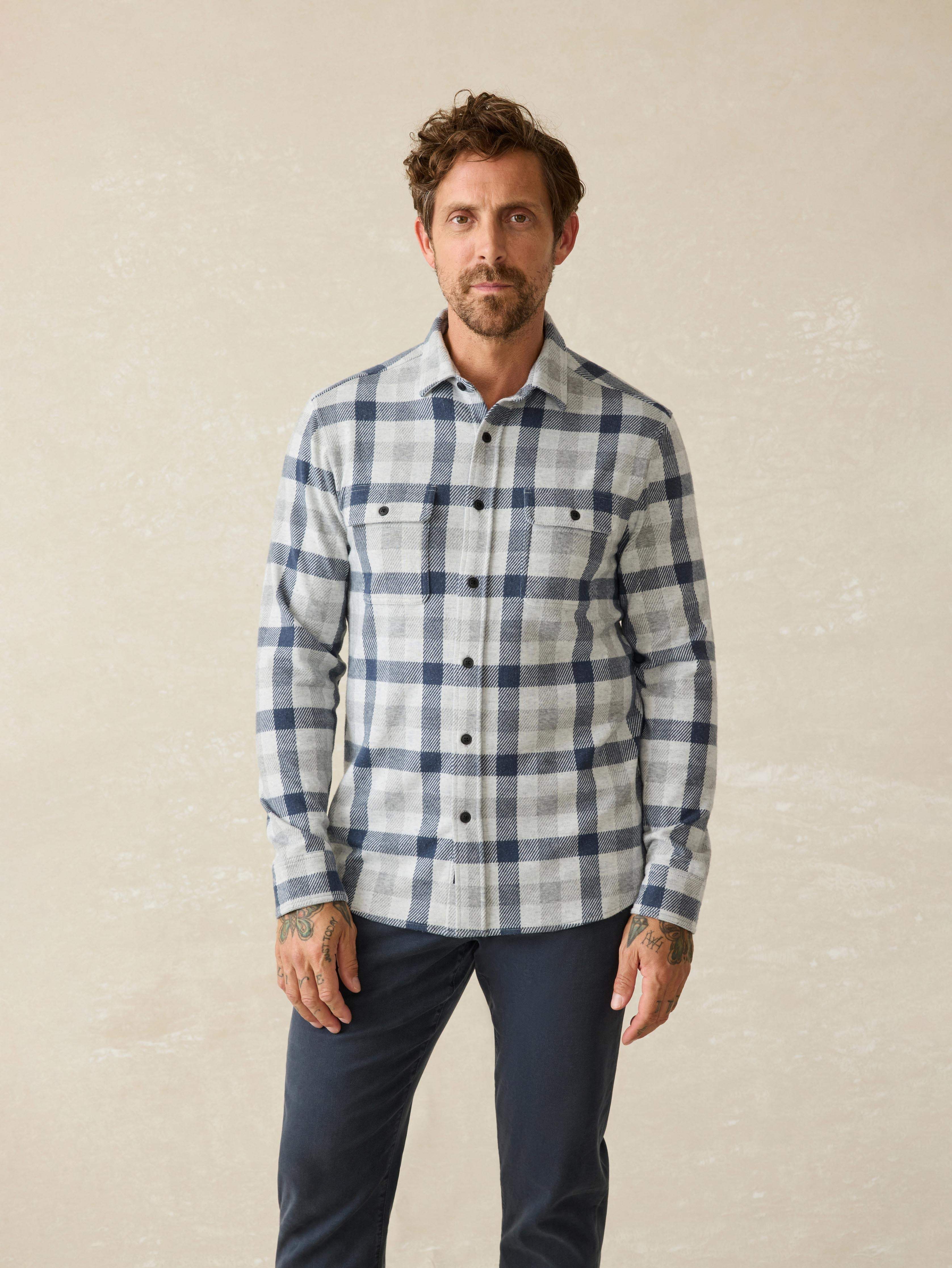 Legend™ Sweater Shirt - Snowy Night Check