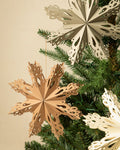 Handmade Assorted Recycled Paper Snowflakes (Set of 3)