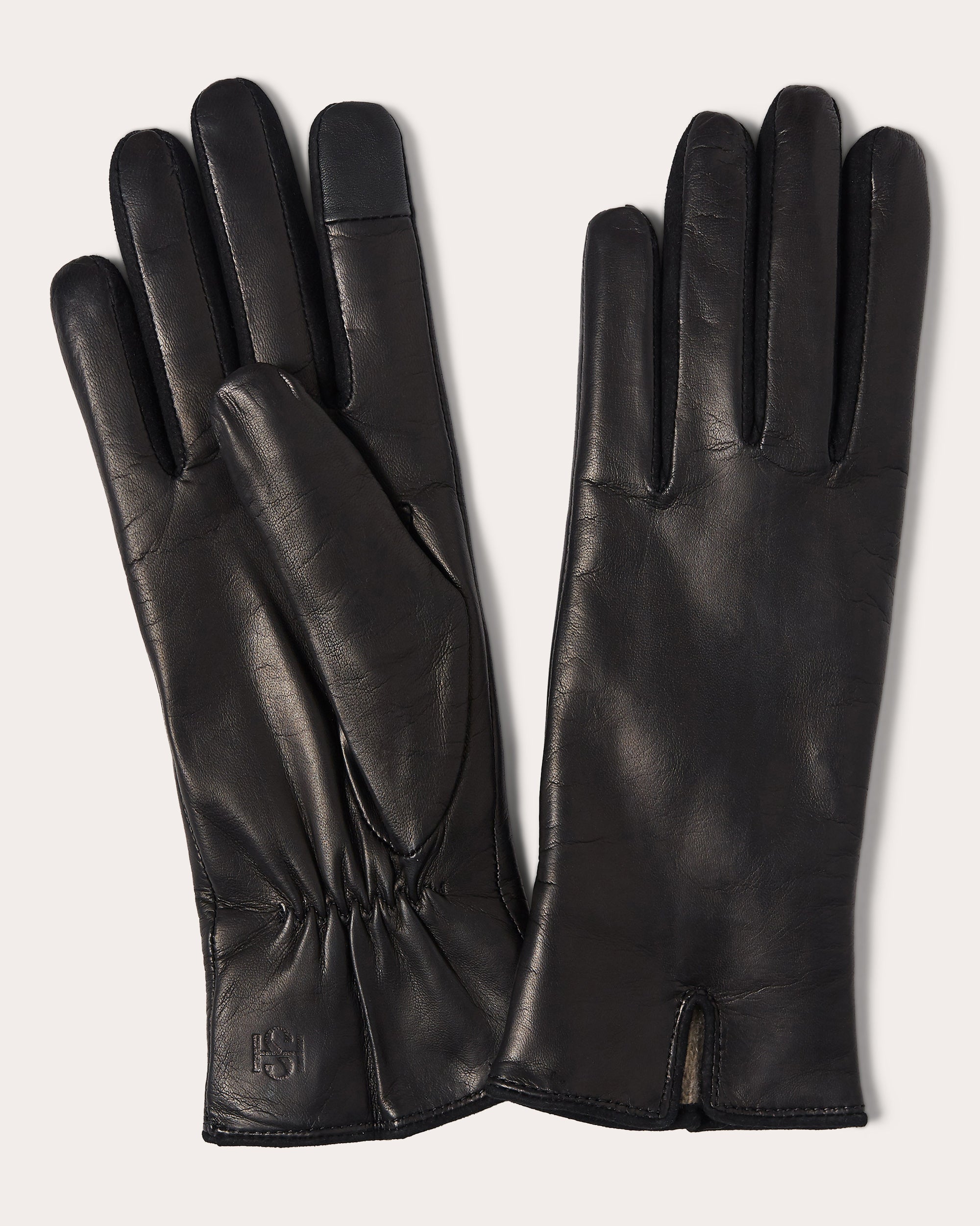 Black Essentials Leather Gloves