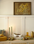 Yellow/Orange Flower with Border Print by Hannah Borger Overbeck