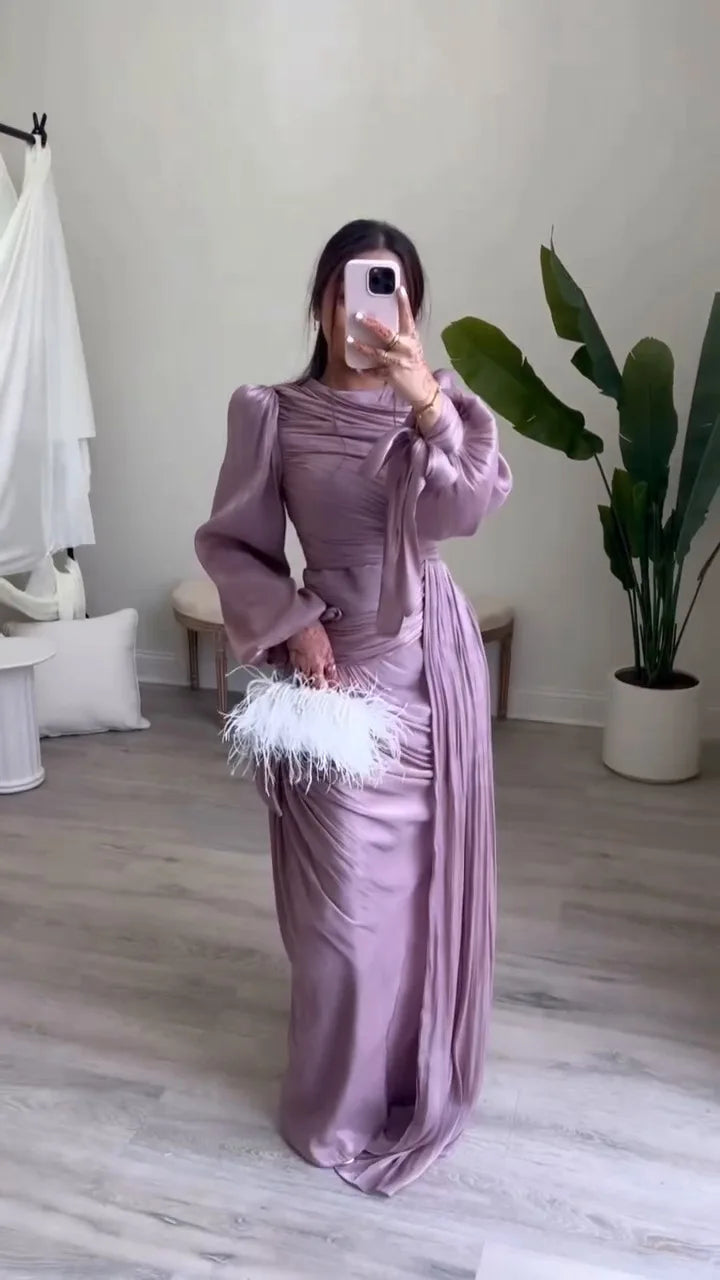 Luxury Ruched Organza Evening Dress