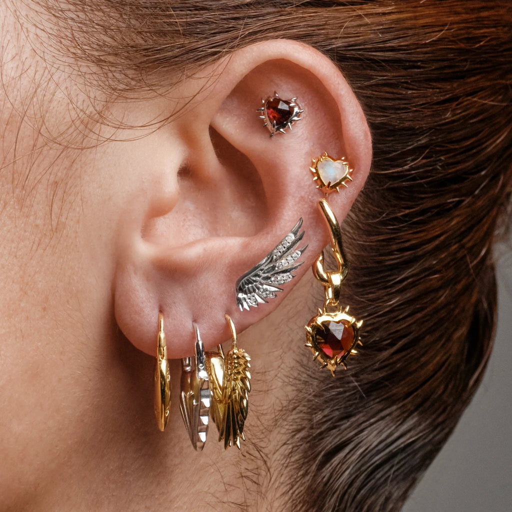 Sapphire Wing Ear Climber