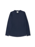 Heavy Long Sleeve Plain T-Shirt Tavistock Navy