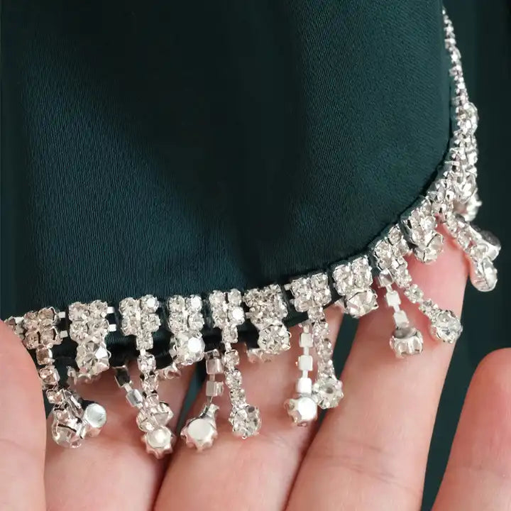 Danya Diamond Dazzle Open Abaya Set (2-Piece Set)