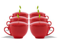 Ruby Red Café Cups - Set of Six