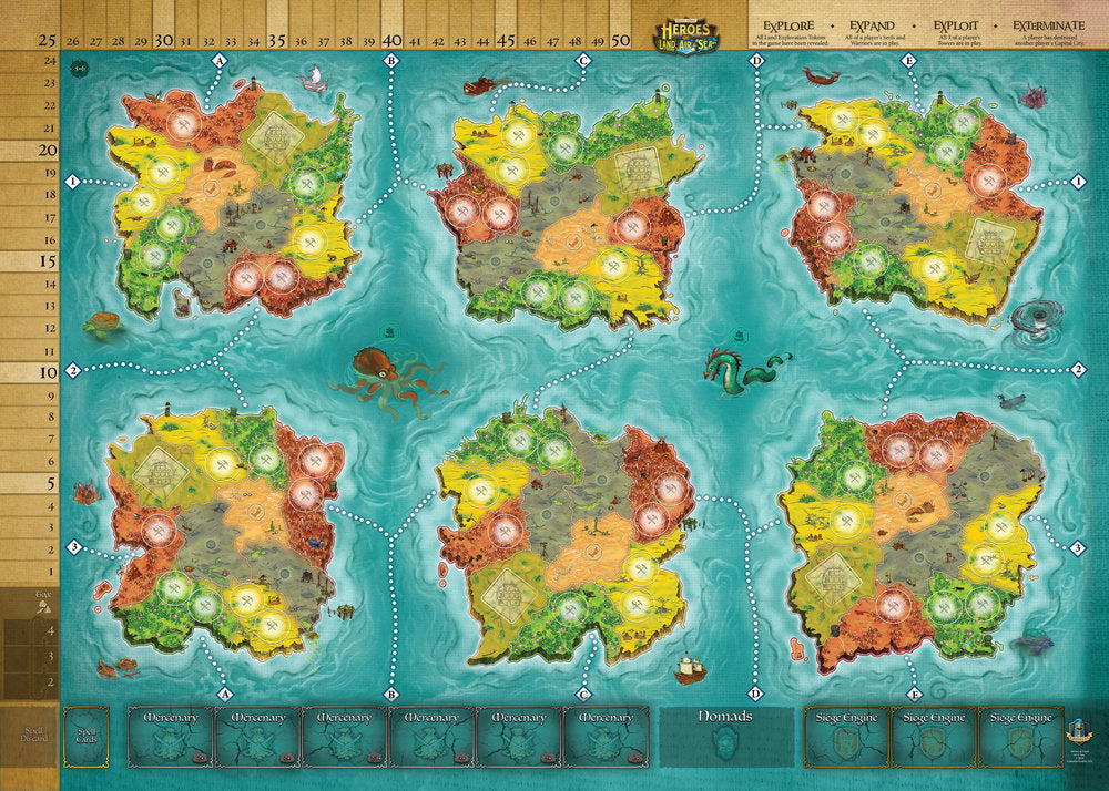 Heroes of Land, Air & Sea: Two Worlds Game Mat