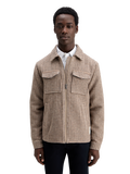 Wool Blend Zip-Thru Overshirt