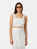 Beaded Crop Tank Top