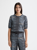 Lurex Jacquard Knitted Tee