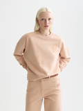 Relaxed Fit Sweatshirt With Flock Print