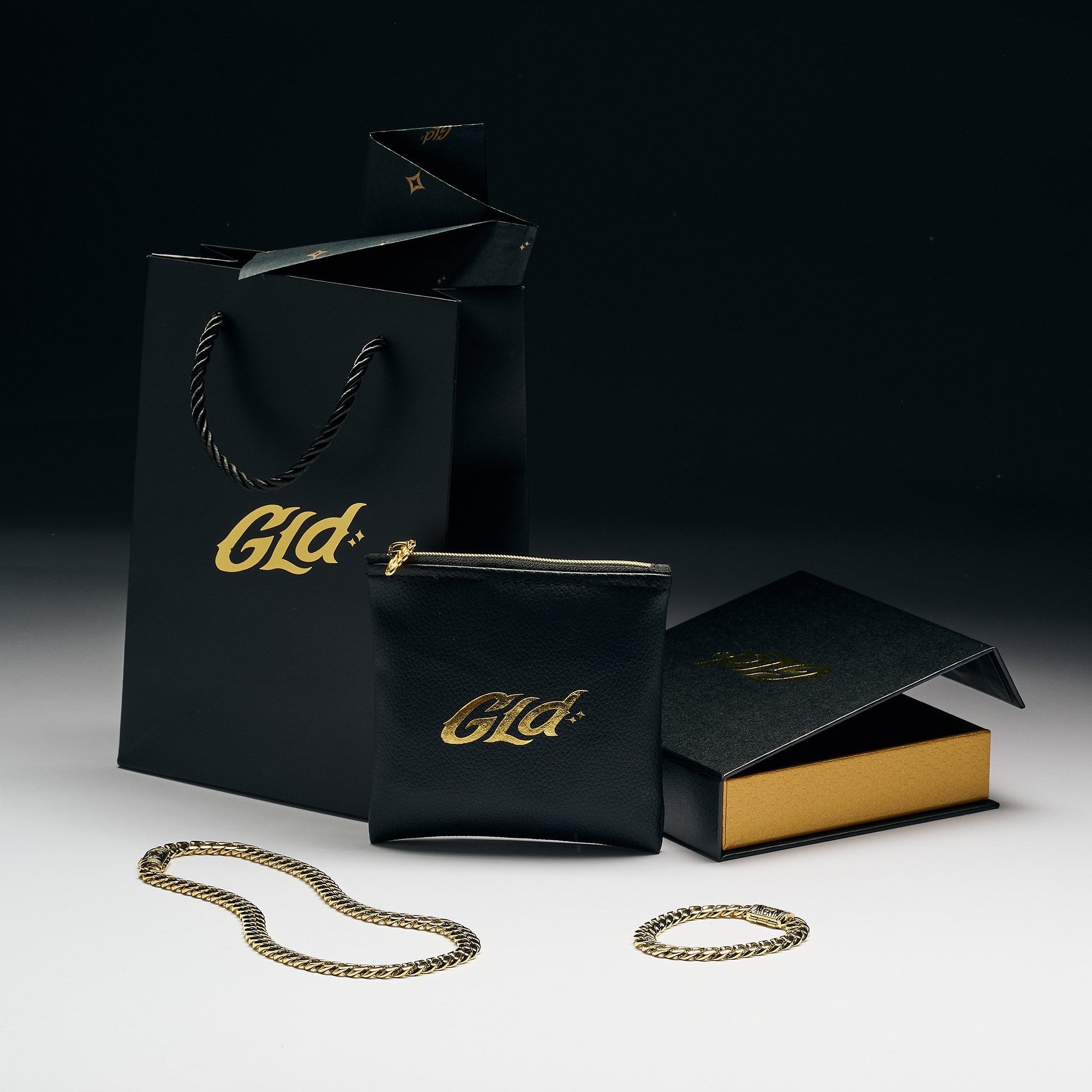 Miami Cuban Chain + Bracelet Gift Bundle in Yellow Gold - 8mm