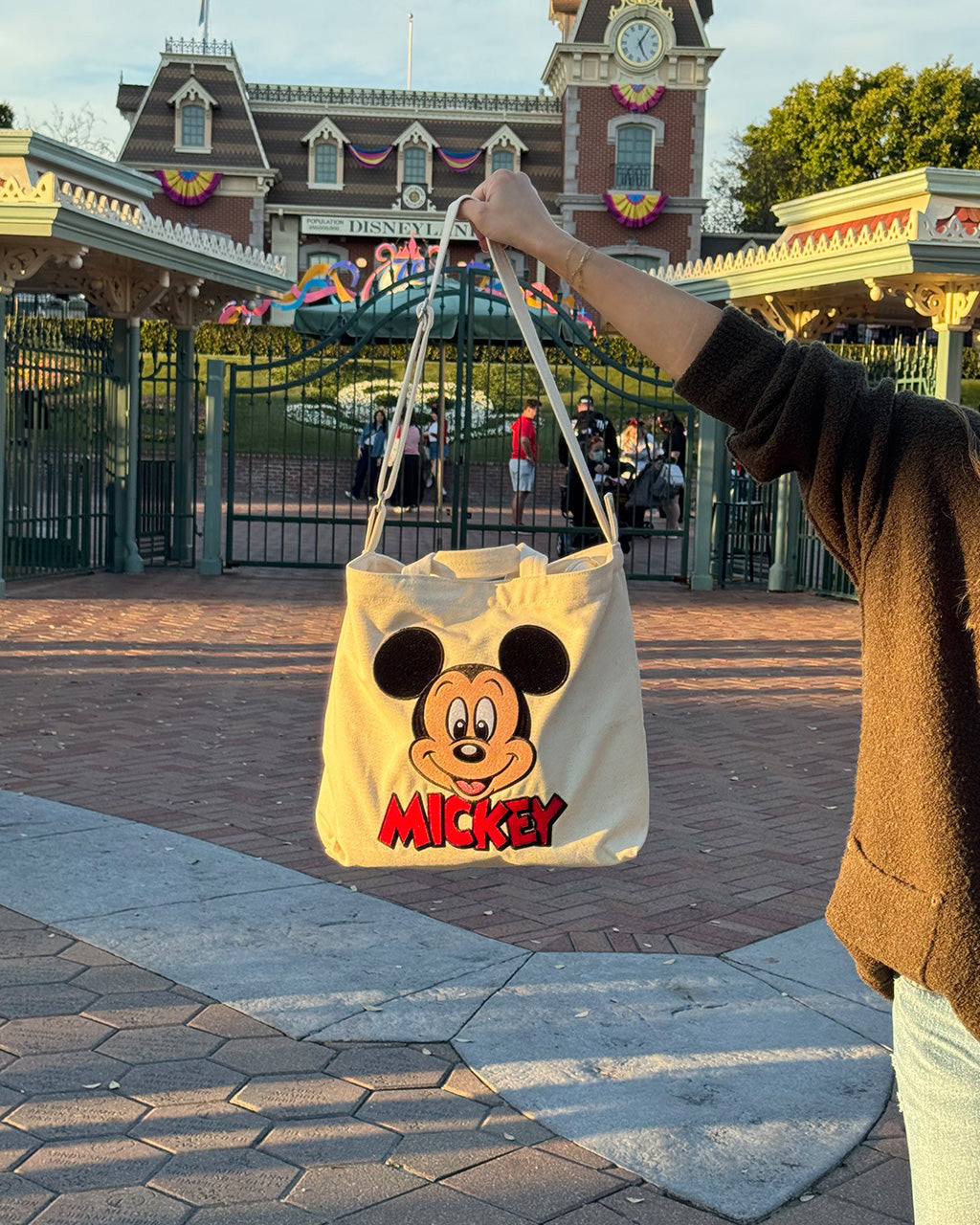 Horizontal Zip Duck Bag - Embroidered Mickey Mouse Club