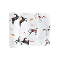 Organic Cotton Muslin Swaddle Blanket - Howdy Horse