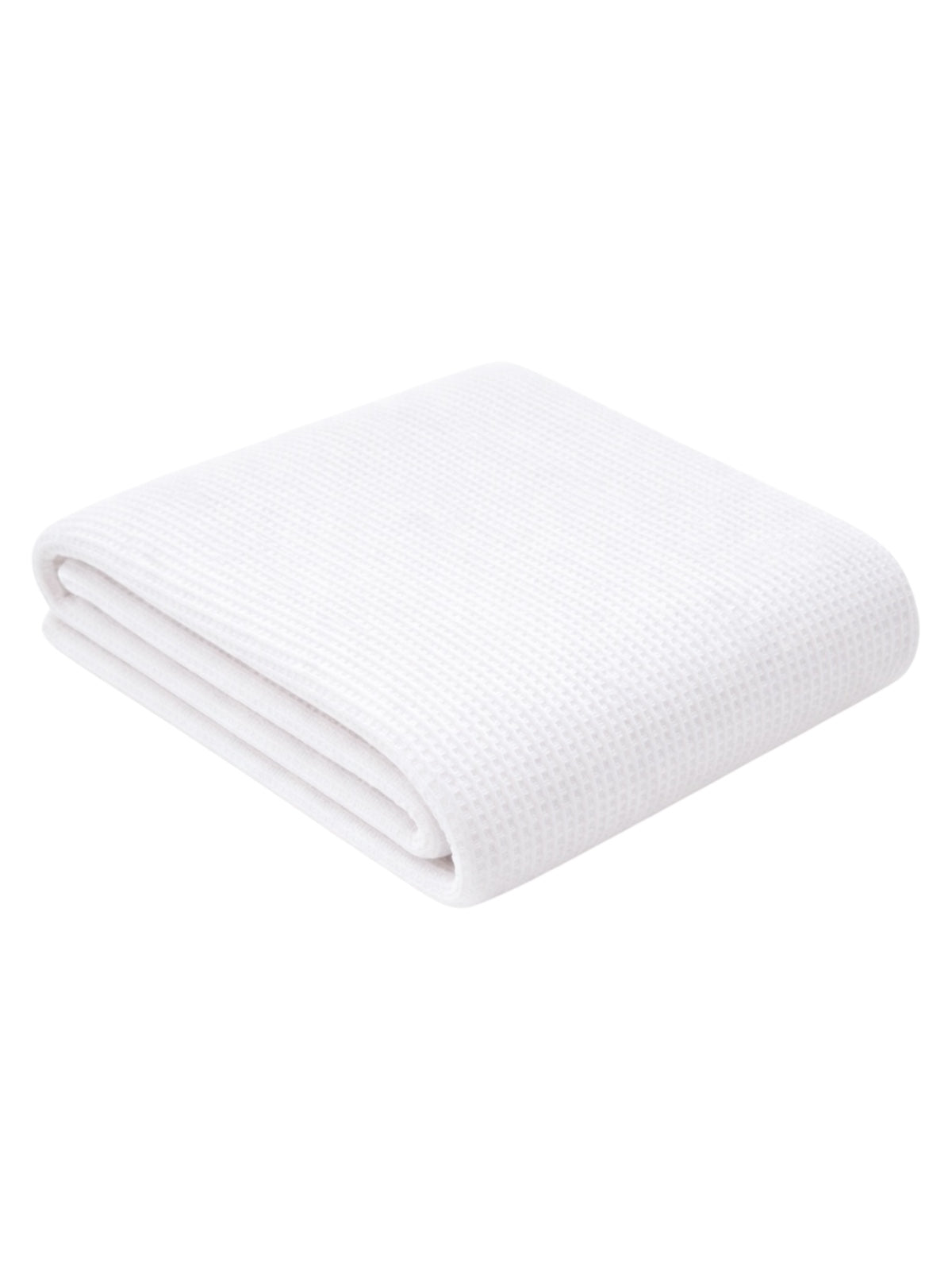 Organic Cotton Waffle Swaddle Blanket, Lucent White