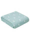 Organic Cotton Waffle Swaddle Blanket, Light Blue Moon