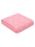 Organic Cotton Waffle Swaddle Blanket, Pink Flower