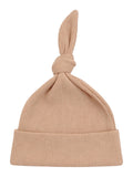 Organic Waffle Knot Beanie, Tan