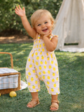 Lemon Sorbet / Muslin Smocked Jumpsuit