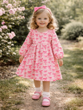 Ruffle Dress, Pink Bows