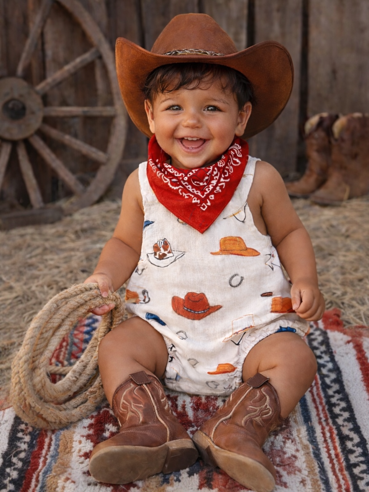 Western / Muslin Retro Sunsuit