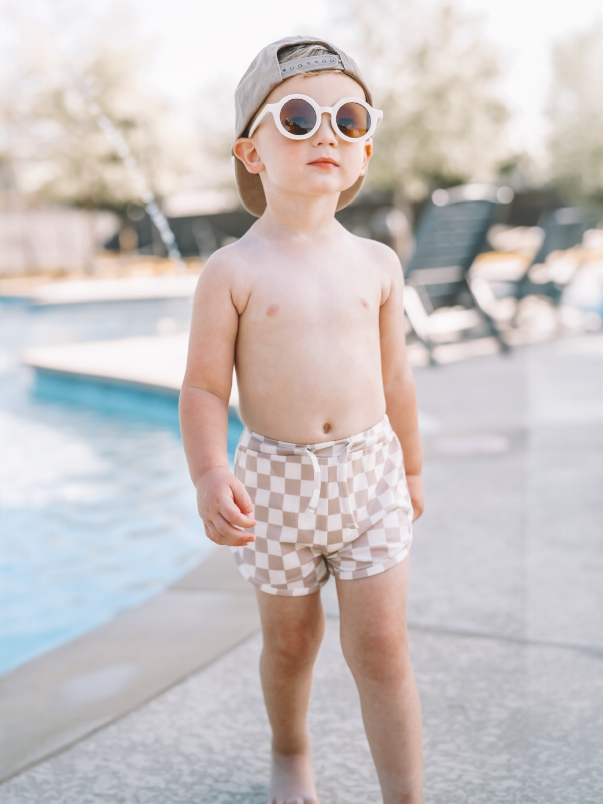 Tiramisu Checkerboard / Laguna Swim Short / UPF 50+