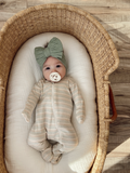 Multi Stripe / Organic 2-Way Zip Footie