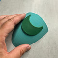 Curved 90mm bakeable form pendants earrings hair barrettes polymer clay