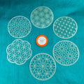 Coin Set #3 Round Mandala Stencils 6 patterns for polymer clay art jewelry mixed media