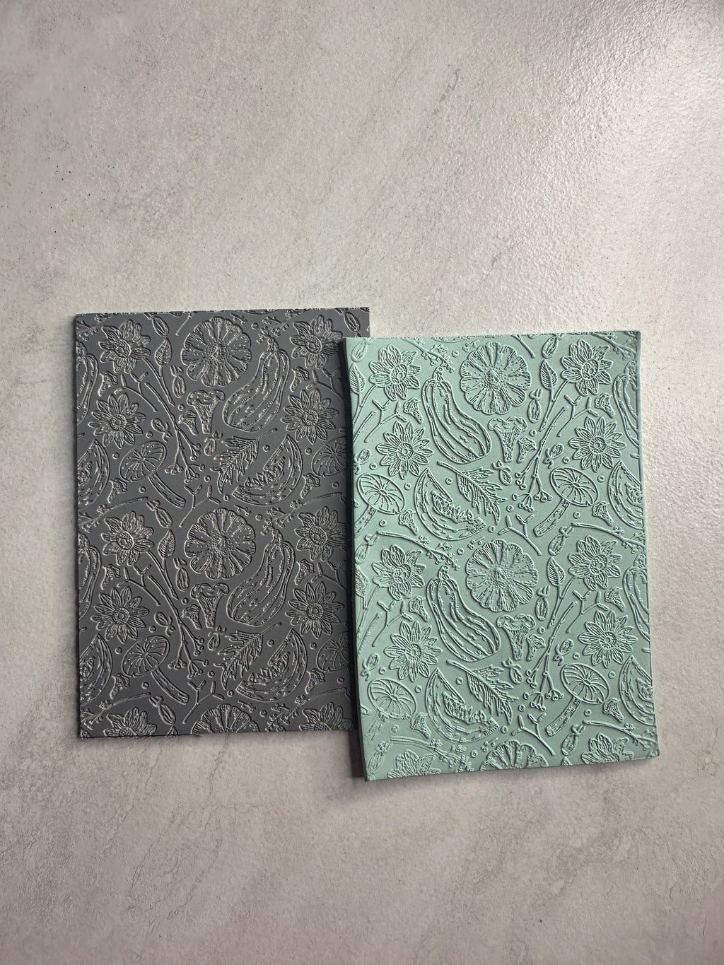 Harvest Fruits of Fall polymer clay rubber stamp texture sheet