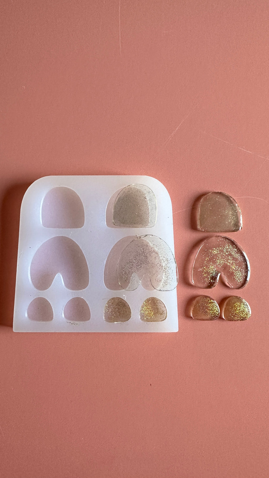 Soft Rainbow Arches Silicone Mold UV resin polymer clay