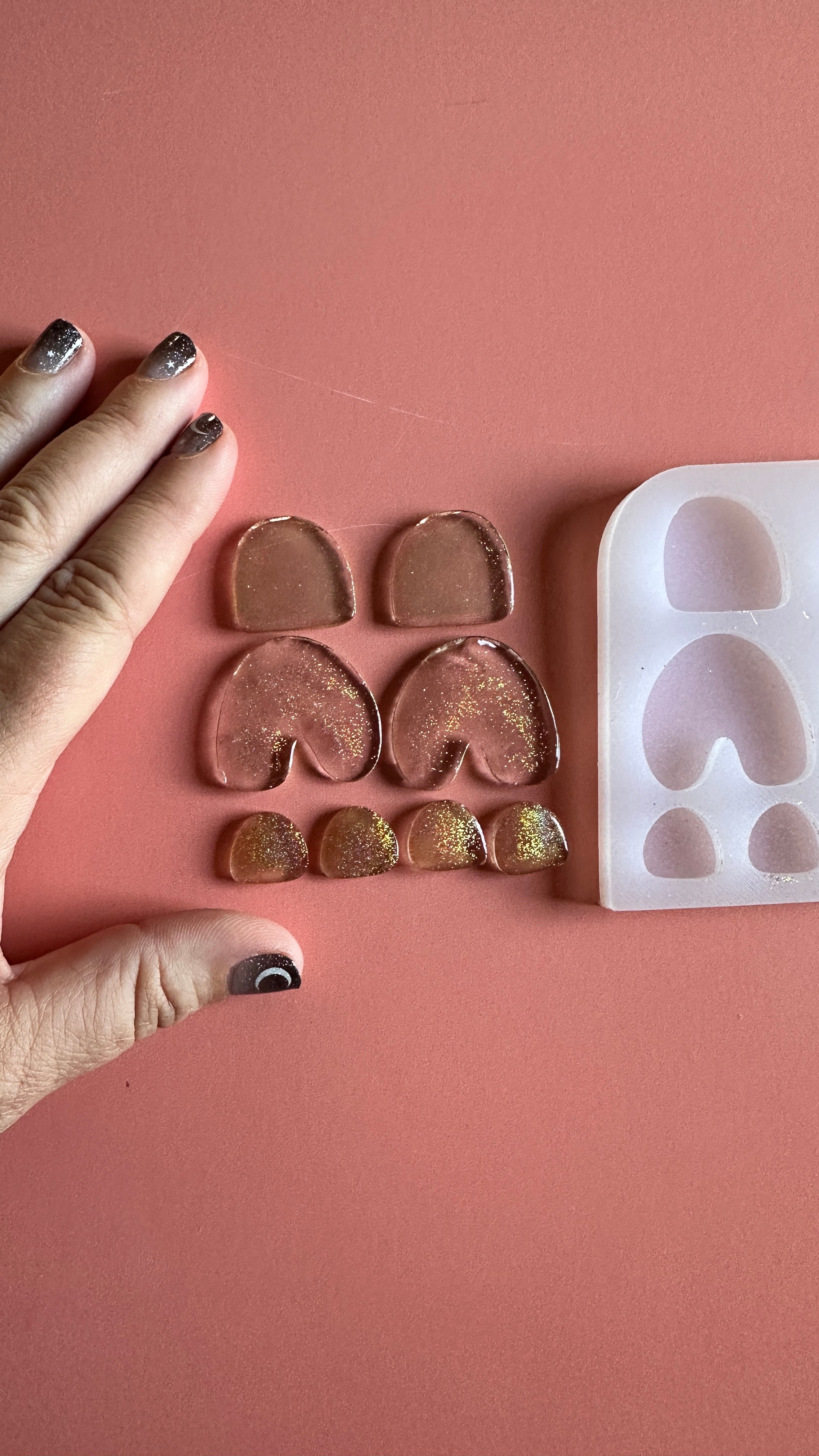 Soft Rainbow Arches Silicone Mold UV resin polymer clay