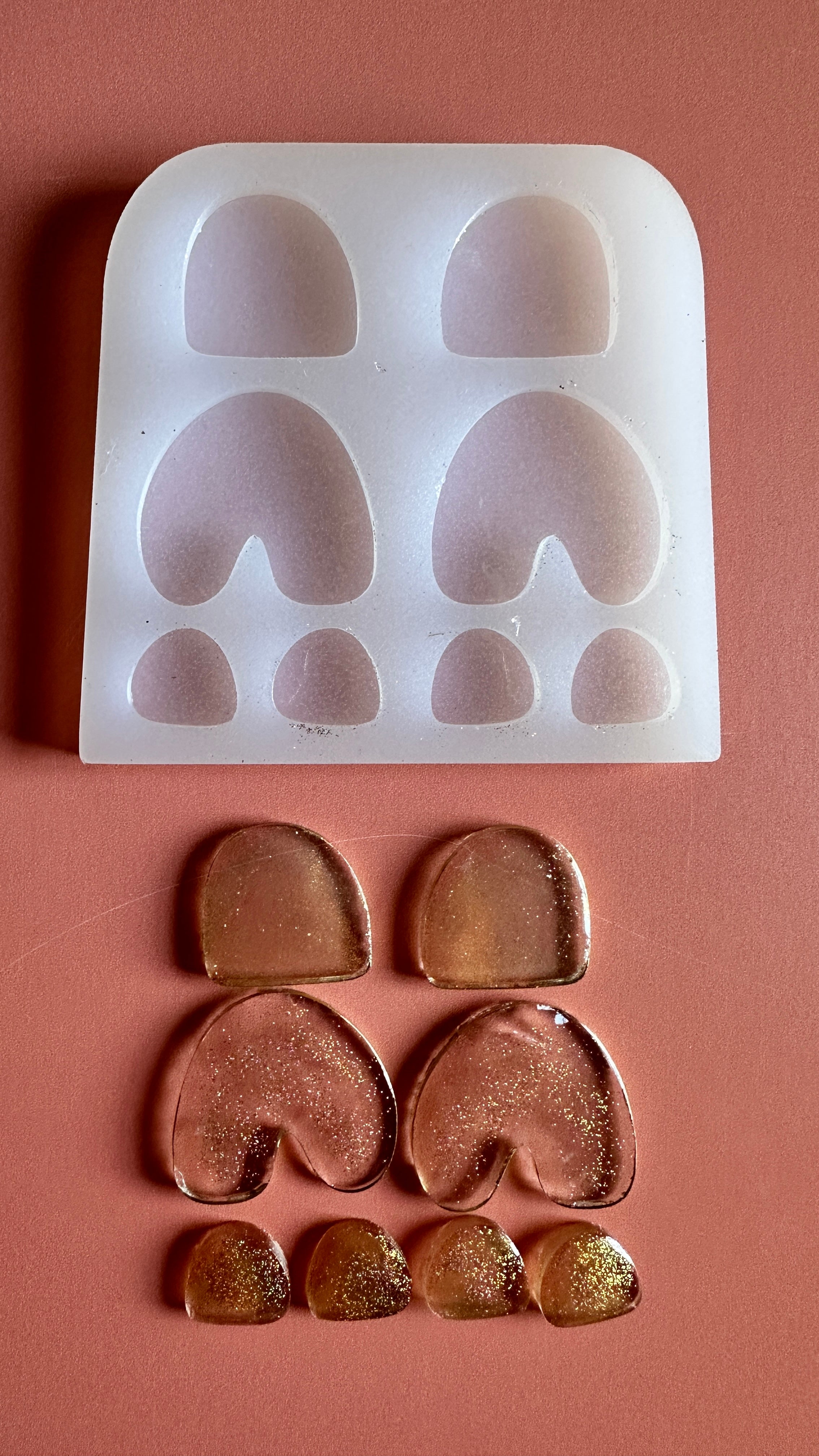 Soft Rainbow Arches Silicone Mold UV resin polymer clay