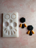 HexE Soft hexagons translucent silicone mold polymer clay UV resin earrings