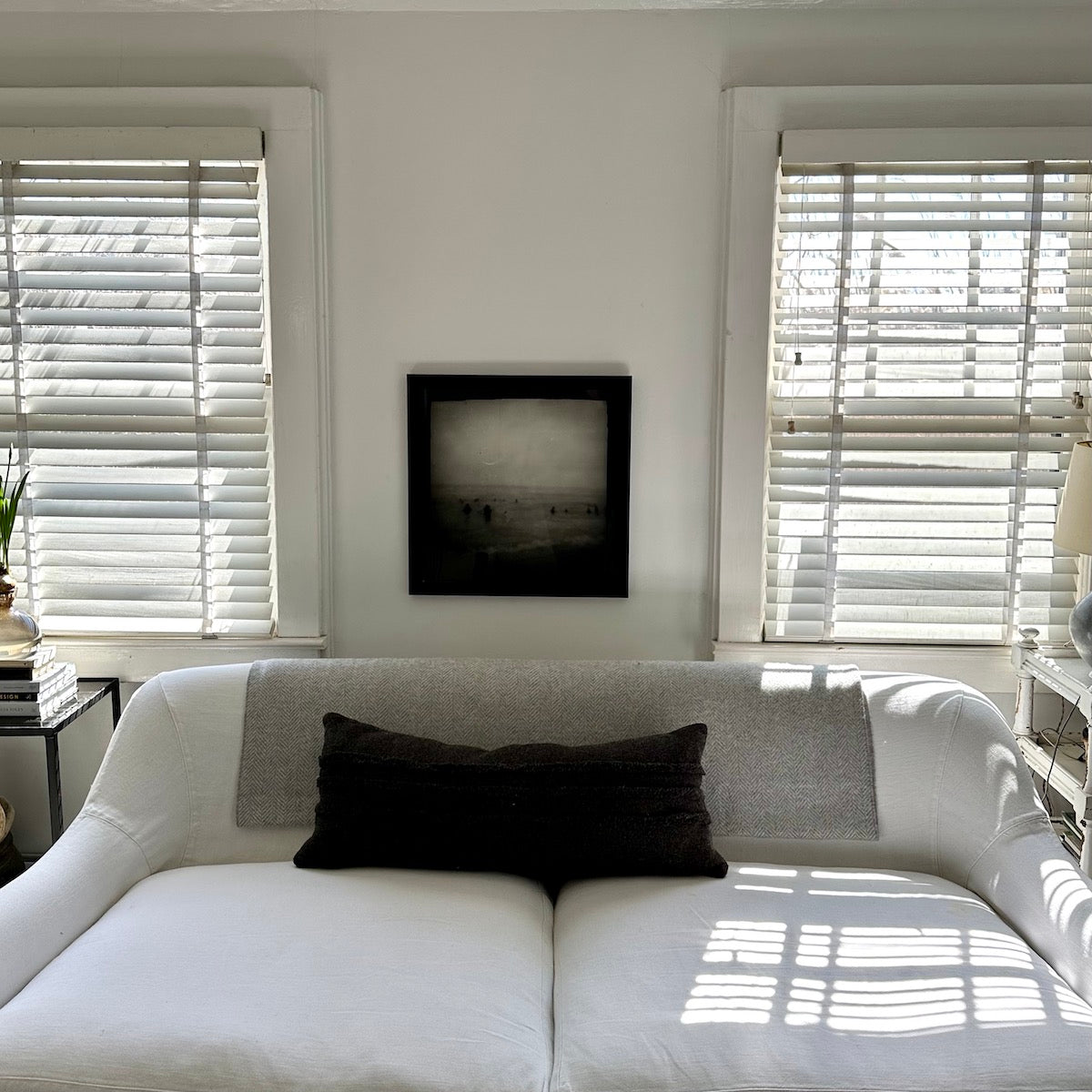 Triple Stripe Wool Lumbar Pillow, 14" x 35"