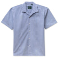 Blue Stripe Seersucker Camp Shirt
