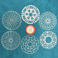 Tribal Coin Stencils 6 designs for polymer clay art jewelry mixed media trading coins