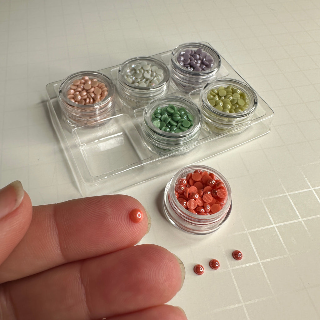 Candy Dots Ceramic Cabochon Hot Fix (Spring Fling & Circus Tent Sets) 4mm Bake-able Shiny Buttons