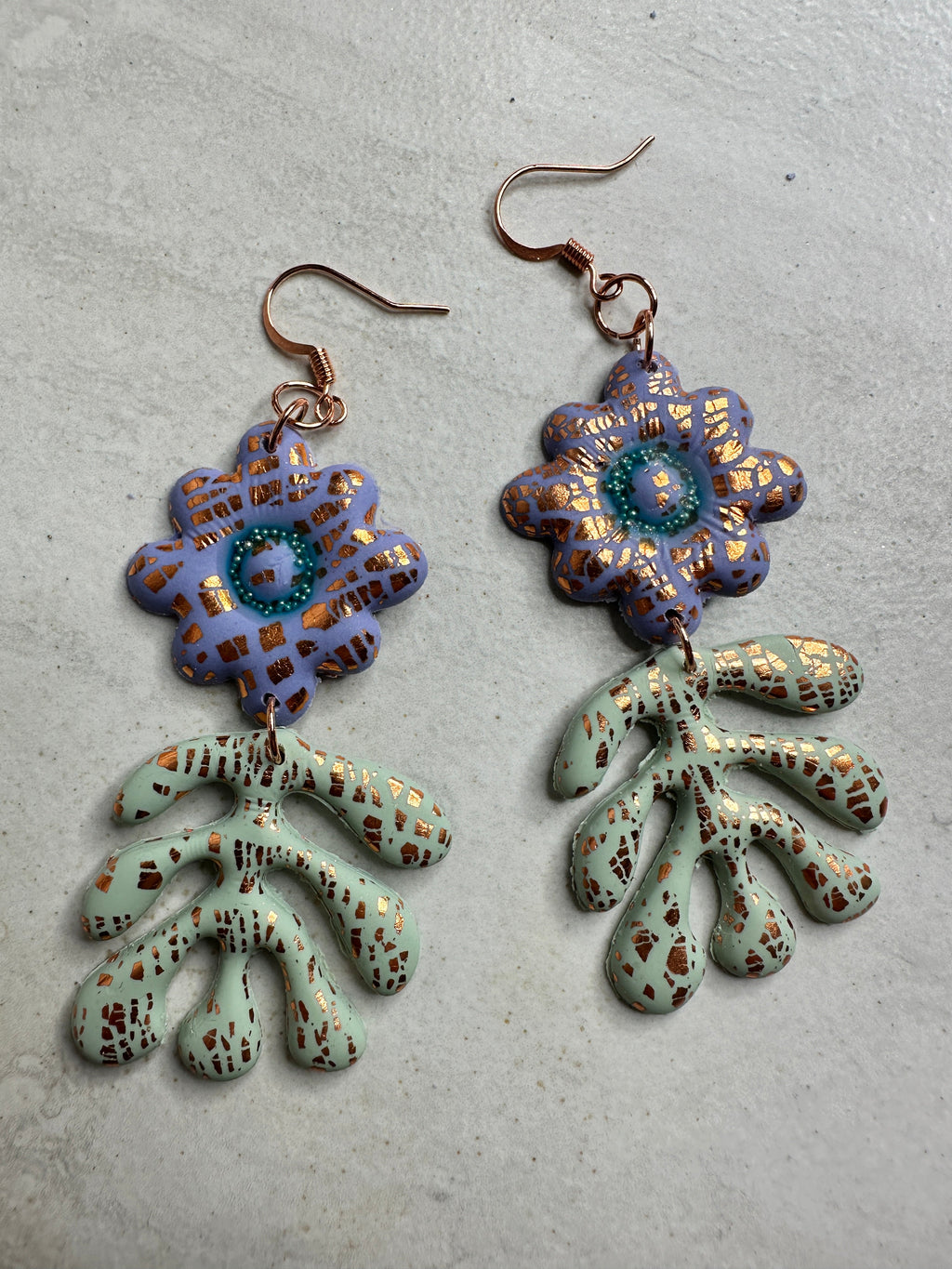 Floopy Flower Polymer Clay Cutter Set – 2-Piece Earring Cutter | Whimsical Flower + Abstract Leaf